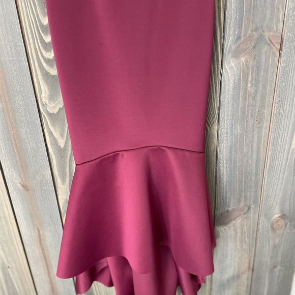Burgundy Mermaid Dress - Picture 4 of 8